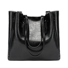 Load image into Gallery viewer, ACELURE Famous Brand Handbag Women PU Leather Shoulder Bag Casual Large Capacity Top-Handle Bucket Bag Simple Style Solid Totes