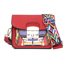 Load image into Gallery viewer, ACELURE Panelled Hard Pu Leather Women Shoulder Bag Colorful Wide Strap Crossbody Bags Fashion All-Match elegant Ladies Flap